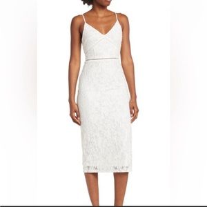 NSR Fitted Lace Midi Dress- SIZE SMALL